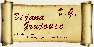 Dijana Grujović vizit kartica